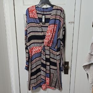 Nasty Gal Womens Scarf Print Satin Feel Dress NWT Size 16